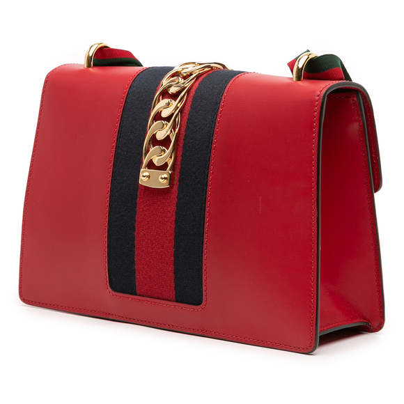 Pre-Loved Gucci Small Leather Sylvie Web Satchel - Picture 2 of 9